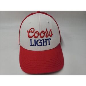 Coors Light Legacy Mesh Trucker Snapback Hat Cap Beer Logo Men Women White Red